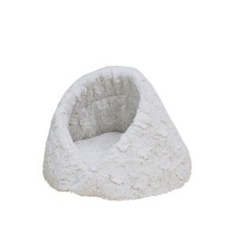 PetPals Group Petpals Anxiety Calming Cat Bed-Rose Cradle White Cat Bed