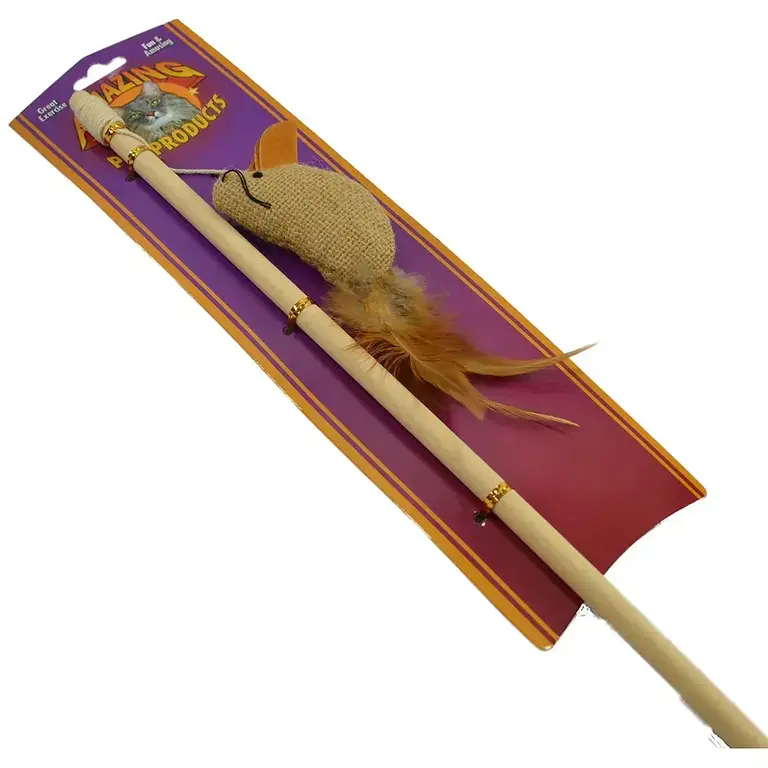 Amazing Pet Amazing Pet Cat Wand with Natural Mouse