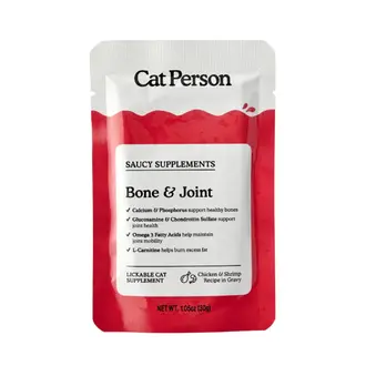 Cat Person Cat Person Saucy Supplement Bone and Joint Chicken and Shrimp Lickable Cat Supplement 1.05oz  Pouch