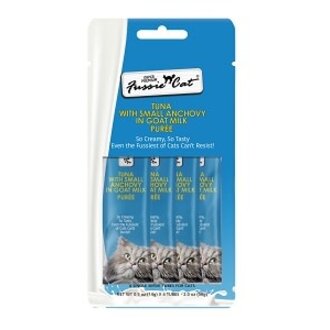 Fussie Cat Fussie Cat Super Premium Puree Treat Tuna with Small Anchovy in Goat Milk 4-Pack 0.5 oz