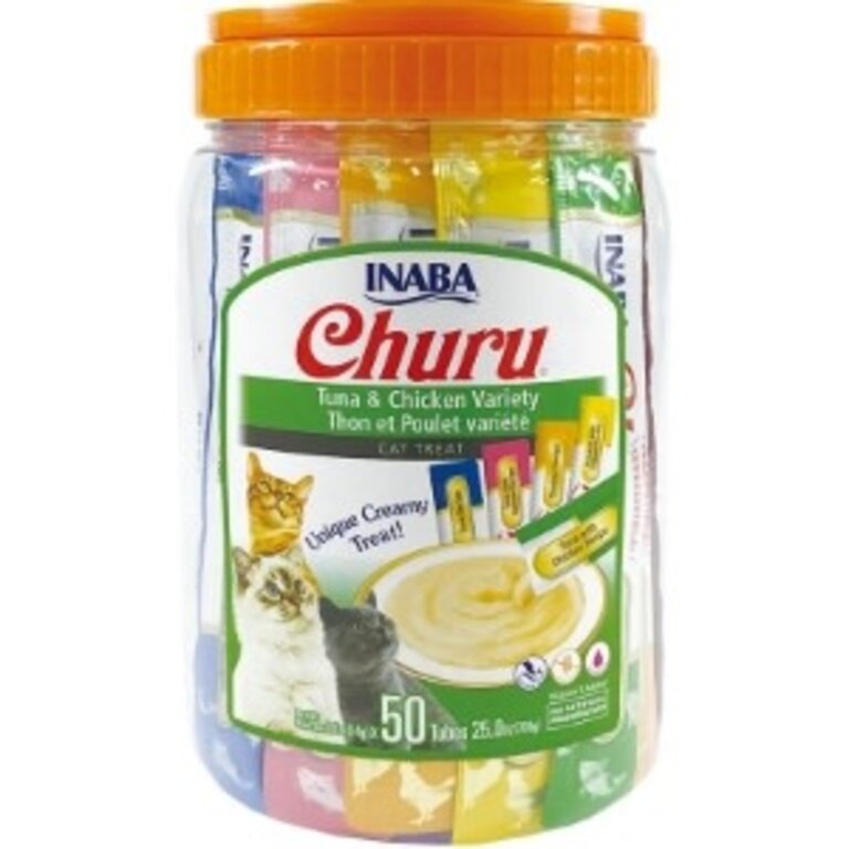 Inaba Inaba Churu Purees Tuna and Chicken Variety .5oz - 50 Pack Bucket