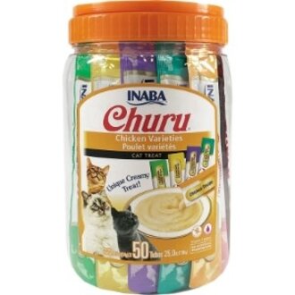 Inaba Inaba Churu Purees  Chicken Variety .5oz - 50 Pack Bucket