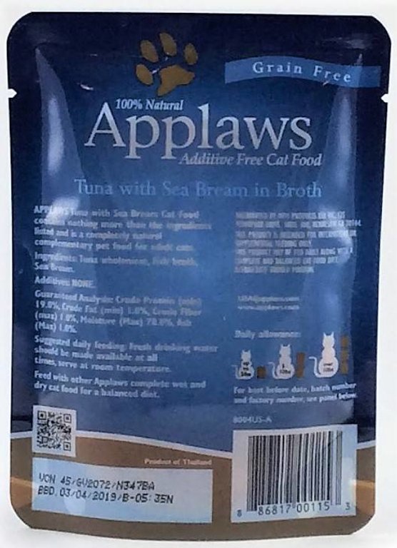 Applaws Applaws Tuna with Sea Bream Cat Food Pouch Topper