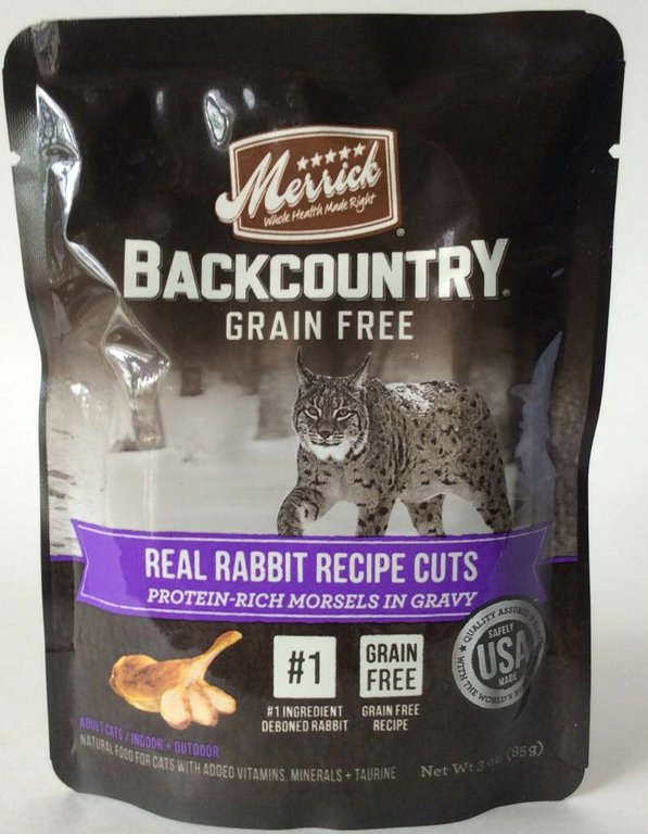 Merrick Merrick Backcountry Real Rabbit Recipe Cuts Grain-Free Cat Food Pouches