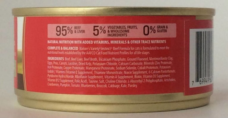 Nature's Variety Nature's Variety Instinct Grain-Free Beef Formula Canned Cat Food