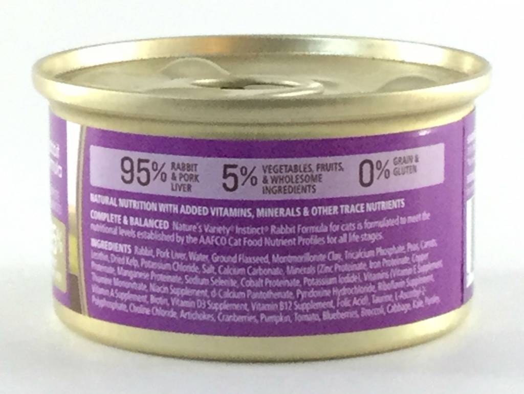 Nature s Variety Nature s Variety Instinct Grain Free Rabbit Formula Canned Cat Food Fur Cat s Sake