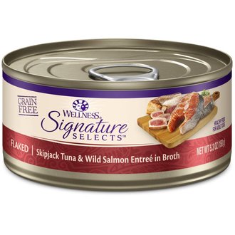 Wellness Wellness Signature Selects Flaked Skipjack Entree in Broth Canned Cat Food Wellness Wellness Signature Selects Flaked Skipjack Entree in Broth Canned Cat Food