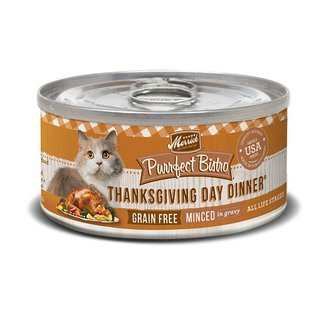 Merrick Merrick Purrfect Bistro Grain-Free Thanksgiving Day Dinner Minced in Gravy Canned Cat Food