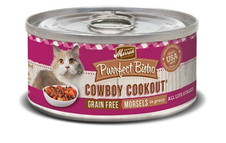 Merrick Merrick Purrfect Bistro Grain-Free Cowboy Cookout Morsels in Gravy Canned Cat Food