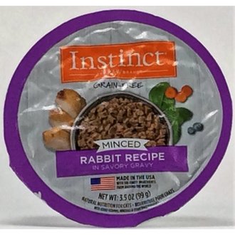 Nature's Variety Instinct by Nature's Variety Grain-Free Minced Recipe with Real Rabbit Wet Cat Food Cups