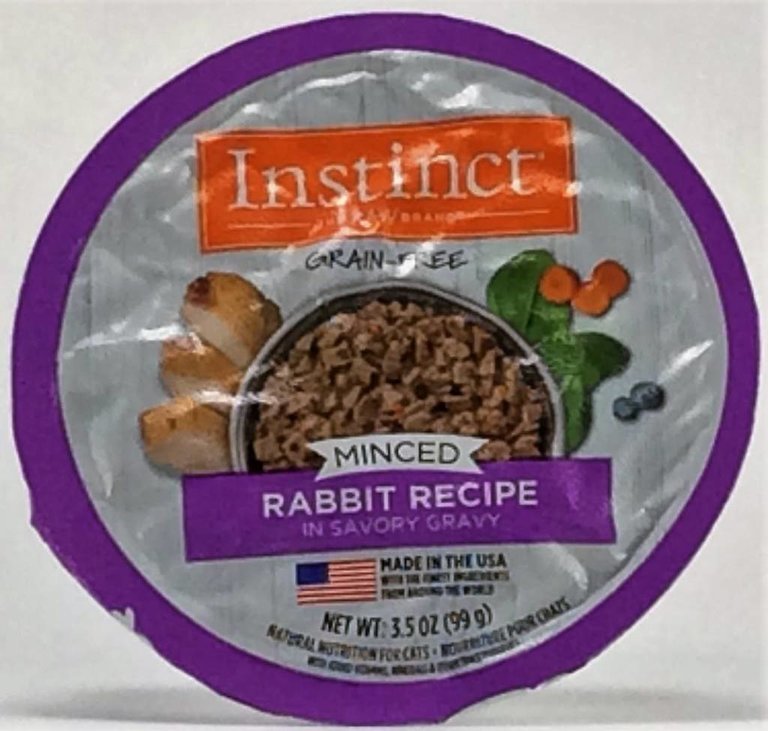 Nature's Variety Instinct by Nature's Variety Grain-Free Minced Recipe with Real Rabbit Wet Cat Food Cups