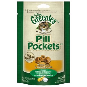 Greenies Greenies Feline Pill Pockets Chicken Cat Treats 1.6 oz - 45 Ct