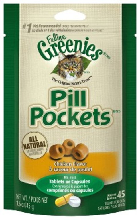 Greenies Greenies Feline Pill Pockets Chicken Cat Treats, 1.6 oz