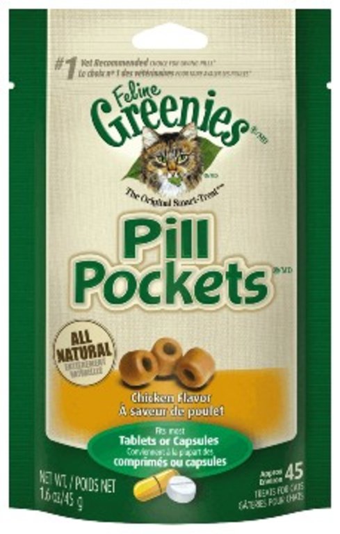 Greenies Greenies Feline Pill Pockets Salmon Cat Treats, 45 count, 1.6 oz