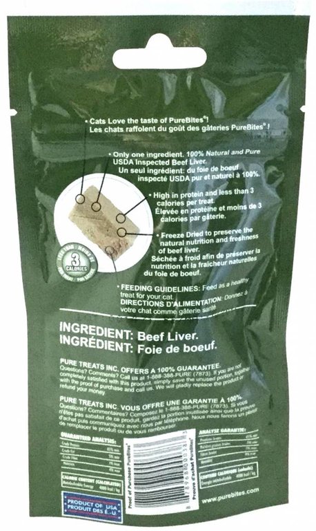 PureBites PureBites Beef Liver Freeze-Dried Cat Treats