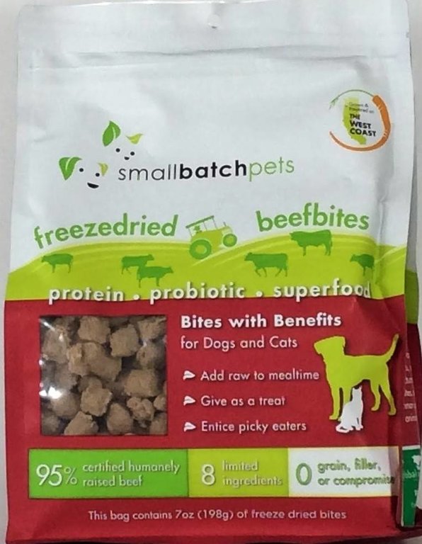 Small Batch Small Batch Freeze-Dried Beef Bites Cat Treats, 7 oz