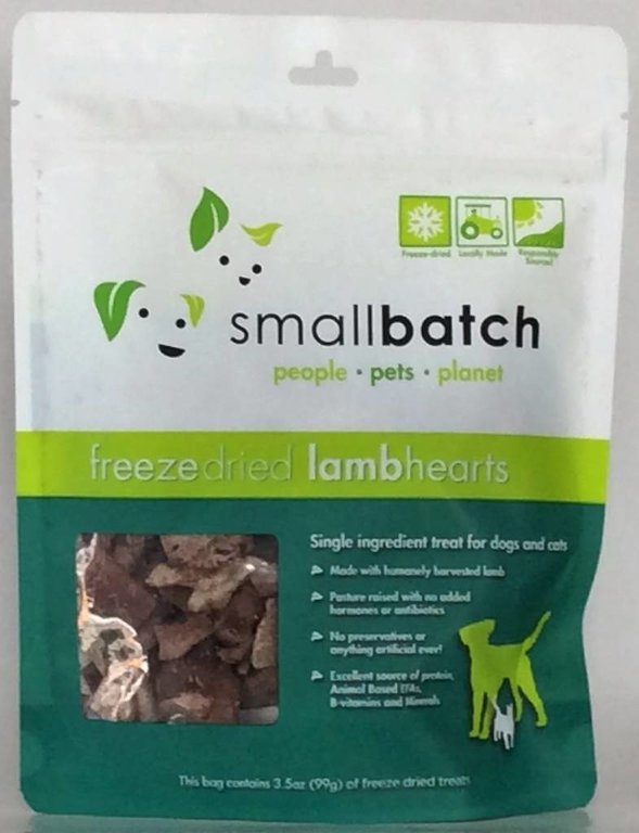 Small Batch Small Batch Lamb Hearts Freeze Dried Cat Treats, 3.5 oz