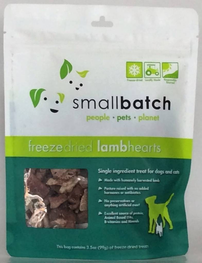 Small Batch Small Batch Lamb Hearts Freeze Dried Cat Treats 3 5 Oz Fur Cat S Sake