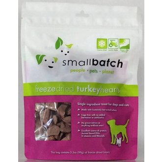 Small Batch Small Batch Turkey Hearts Freeze Dried Cat Treats, 3.5 oz