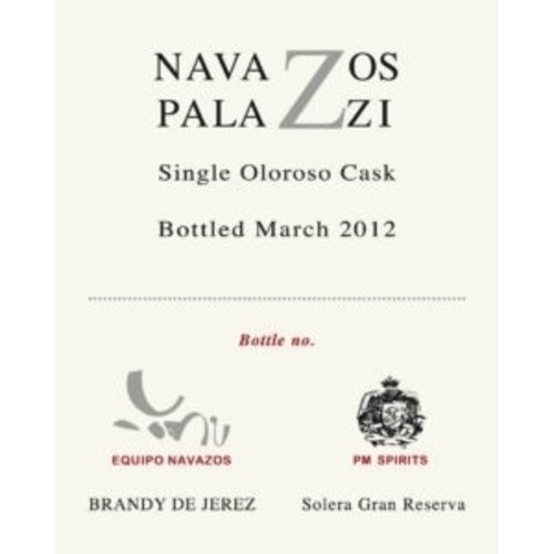Spirits NAVAZOS-PALAZZI SINGLE CASK OLOROSO BRANDY 375ML Spirits NAVAZOS-PALAZZI SINGLE CASK OLOROSO BRANDY 375ML