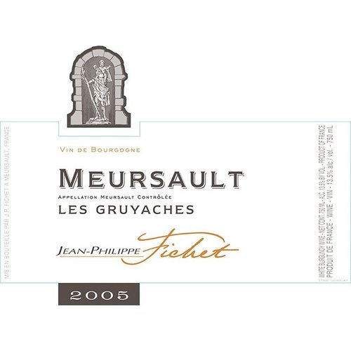 Wine JEAN-PHILIPPE FICHET MEURSAULT 'GRUYACHES' 2011 Wine JEAN-PHILIPPE FICHET MEURSAULT 'GRUYACHES' 2011