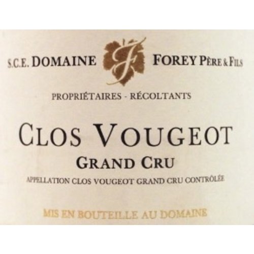 Wine REGIS FOREY CLOS DE VOUGEOT GRAND CRU 2010 Wine REGIS FOREY CLOS DE VOUGEOT GRAND CRU 2010