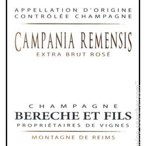 Sparkling BERECHE ET FILS EXTRA BRUT ROSE 'CAMPANIA REMENSIS' CHAMPAGNE 2015 (2019) Sparkling BERECHE ET FILS EXTRA BRUT ROSE 'CAMPANIA REMENSIS' CHAMPAGNE 2015 (2019)