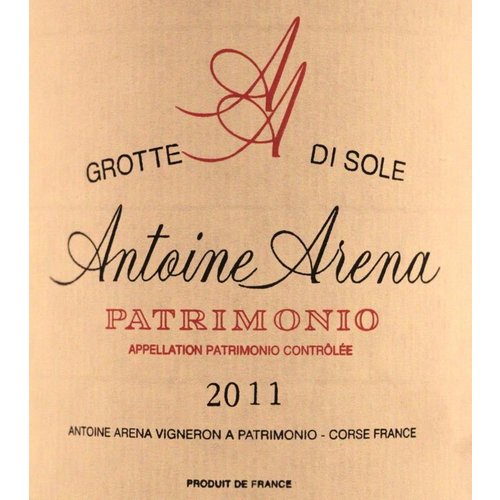 Wine ANTOINE ARENA 'GROTTE DI SOLE' BLANC 2011 Wine ANTOINE ARENA 'GROTTE DI SOLE' BLANC 2011