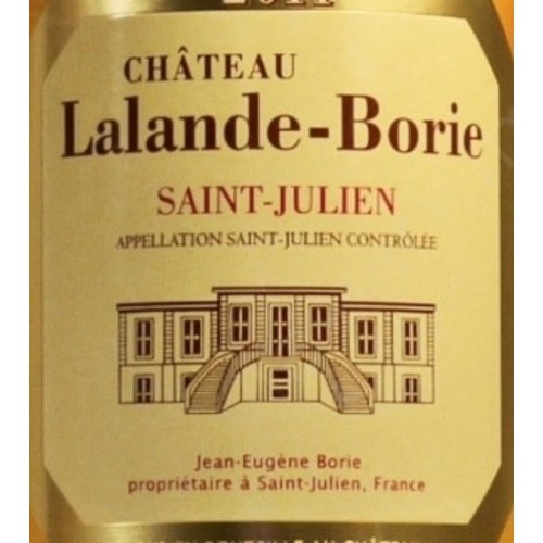 Wine CHATEAU LALANDE BORIE SAINT JULIEN 2015 Wine CHATEAU LALANDE BORIE SAINT JULIEN 2015