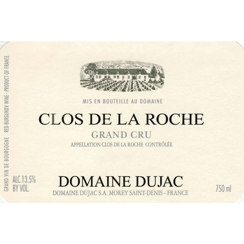 Wine DOMAINE DUJAC CLOS DE LA ROCHE GRAND CRU 2016 Wine DOMAINE DUJAC CLOS DE LA ROCHE GRAND CRU 2016