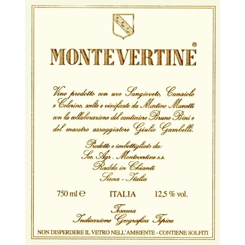 Wine MONTEVERTINE ROSSO DI TOSCANA 1.5L 2015 Wine MONTEVERTINE ROSSO DI TOSCANA 1.5L 2015