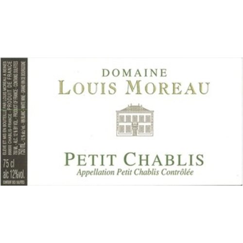 Wine DOMAINE LOUIS MOREAU PETIT CHABLIS 2017 Wine DOMAINE LOUIS MOREAU PETIT CHABLIS 2017