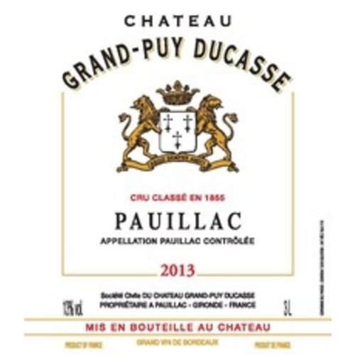 Wine GRAND PUY DUCASSE 2013 Wine GRAND PUY DUCASSE 2013