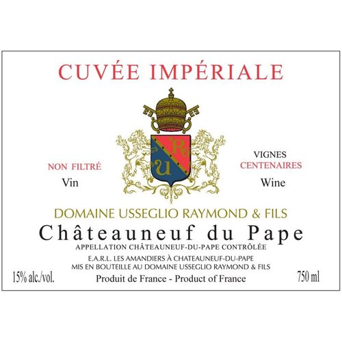 Wine DOMAINE USSEGLIO CUVEE IMPERIALE CHATEAUNEUF DU PAPE 2012 Wine DOMAINE USSEGLIO CUVEE IMPERIALE CHATEAUNEUF DU PAPE 2012