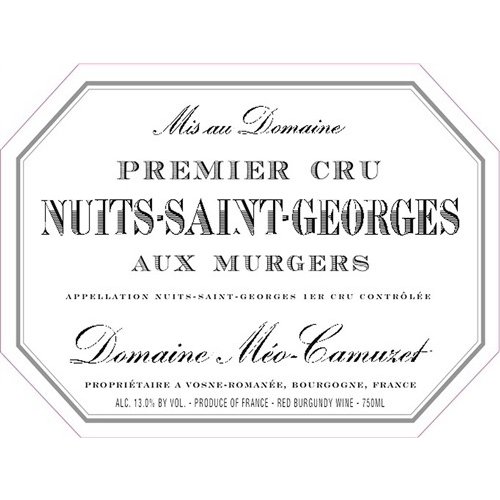 Wine MEO CAMUZET NUITS SAINT GEORGES 'AUX MURGERS' 1ER CRU 2016 Wine MEO CAMUZET NUITS SAINT GEORGES 'AUX MURGERS' 1ER CRU 2016