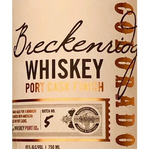 Spirits BRECKENRIDGE PORT CASK FINISH WHISKEY Spirits BRECKENRIDGE PORT CASK FINISH WHISKEY
