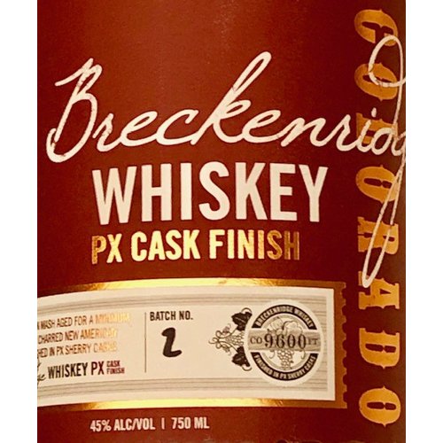 Spirits BRECKENRIDGE PX CASK FINISH WHISKEY Spirits BRECKENRIDGE PX CASK FINISH WHISKEY