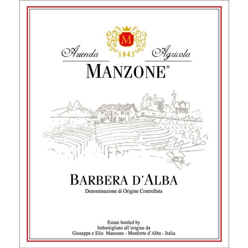 Wine MANZONE FRATELLI BARBERA D’ALBA 2016 Wine MANZONE FRATELLI BARBERA D’ALBA 2016