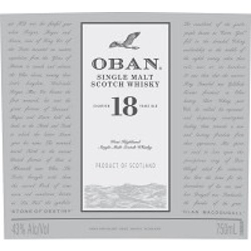 Spirits OBAN 18YR SCOTCH WHISKY Spirits OBAN 18YR SCOTCH WHISKY