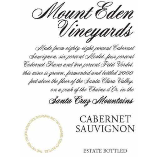 Wine MOUNT EDEN SANTA CRUZ MOUNTAIN CABERNET SAUVIGNON 2014 Wine MOUNT EDEN SANTA CRUZ MOUNTAIN CABERNET SAUVIGNON 2014