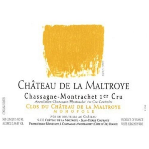 Wine CHATEAU DE LA MALTROYE CHASSAGNE-MONTRACHET 1ER CRU ‘CLOS DU CHATEAU DE LA MALTROYE’ BLANC 2016 Wine CHATEAU DE LA MALTROYE CHASSAGNE-MONTRACHET 1ER CRU ‘CLOS DU CHATEAU DE LA MALTROYE’ BLANC 2016