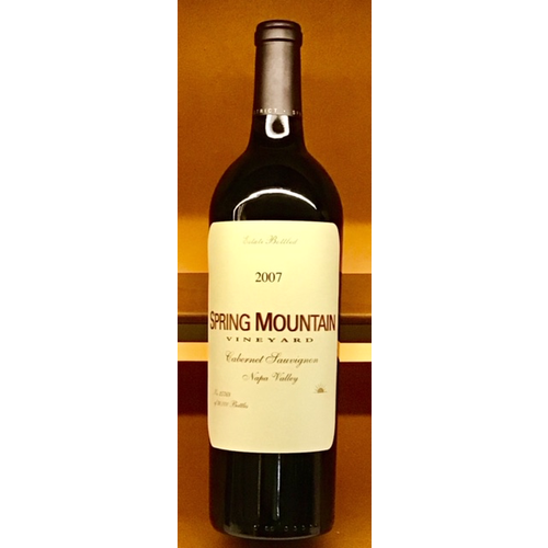 Wine SPRING MOUNTAIN VINEYARD ESTATE CABERNET SAUVIGNON 2007 Wine SPRING MOUNTAIN VINEYARD ESTATE CABERNET SAUVIGNON 2007