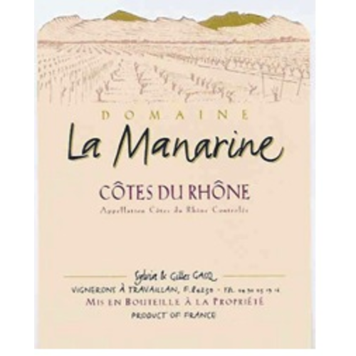 Wine DOMAINE LA MANARINE ROSE 2018 Wine DOMAINE LA MANARINE ROSE 2018