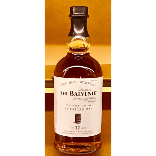 Spirits BALVENIE ’SWEET TOAST AMERICAN OAK’ 12 YEAR OLD SINGLE MALT SCOTCH Spirits BALVENIE ’SWEET TOAST AMERICAN OAK’ 12 YEAR OLD SINGLE MALT SCOTCH