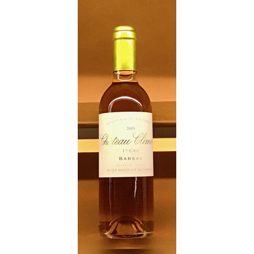 Wine CHATEAU CLIMENS BARSAC 1ER CRU 2005 375ml Wine CHATEAU CLIMENS BARSAC 1ER CRU 2005 375ml