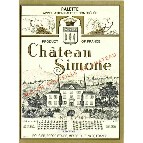 Wine CH SIMONE PALETTE ROUGE 2010 Wine CH SIMONE PALETTE ROUGE 2010