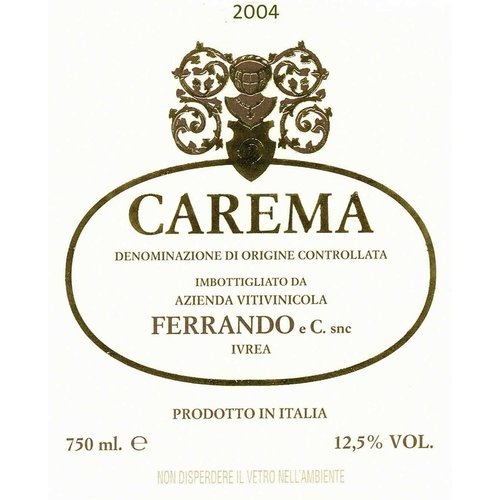 Wine LUIGI FERRANDO CAREMA 'ETICHETTA BIANCA' 2012 Wine LUIGI FERRANDO CAREMA 'ETICHETTA BIANCA' 2012