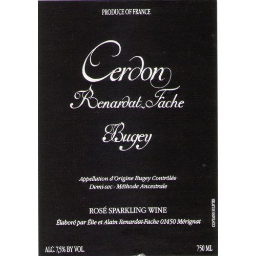 Sparkling RENARDAT-FACHE CERDON DE BUGEY SPARKLING ROSE 2017 Sparkling RENARDAT-FACHE CERDON DE BUGEY SPARKLING ROSE 2017