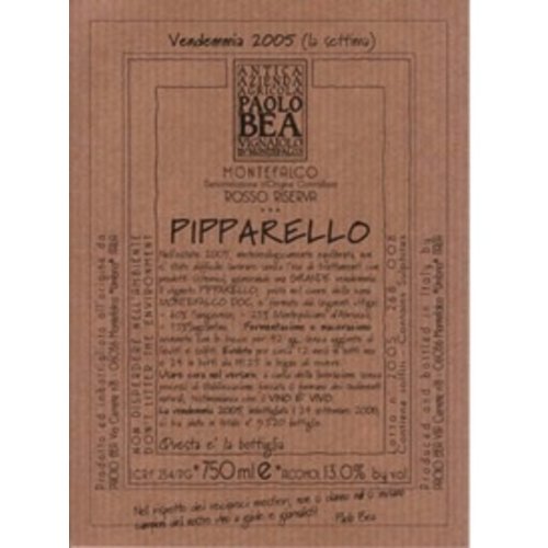 Wine PAOLO BEA ROSSO RISERVA 'VIGNA PIPPARELLO' 2010 Wine PAOLO BEA ROSSO RISERVA 'VIGNA PIPPARELLO' 2010