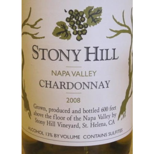 Wine STONY HILL CHARDONNAY 2012 Wine STONY HILL CHARDONNAY 2012